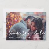 Eenvoudige Bewaar de datum fotokaart Save The Date (Voorkant)