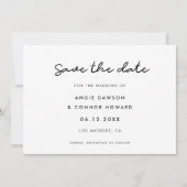 Eenvoudige Bewaar de datum fotokaart Save The Date (Achterkant)