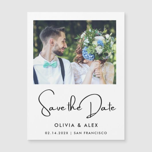 Eenvoudige Bewaar De Datum Magnetische Uitnodiging (Voorkant)