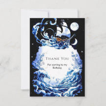 Eenvoudige bewerkbare Avontuur Pirate Verjaardag