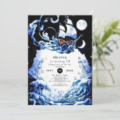 Eenvoudige bewerkbare Avontuur Pirate Verjaardag Kaart (Staand voorkant)