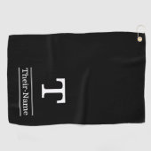 Eenvoudige bewerkbare naam Golfhanddoek (Horizontaal)