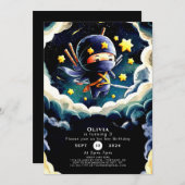 Eenvoudige bewerkbare Ninja Verjaardag Kaart (Voorkant / Achterkant)