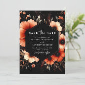 Eenvoudige bewerkbare terracotta bruiloft save the date (Staand voorkant)