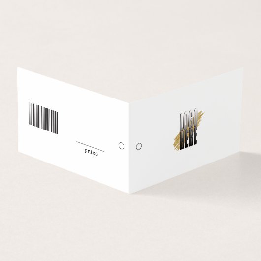 Eenvoudige bewerkbare UPC-kleding voor Logo hangen Kaart (Buitenkant)