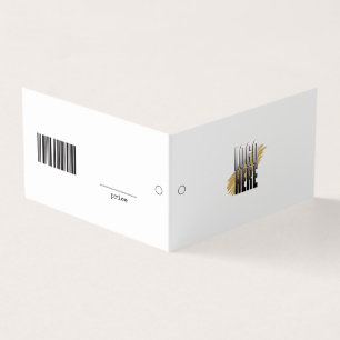 Eenvoudige bewerkbare UPC-kleding voor Logo hangen Kaart