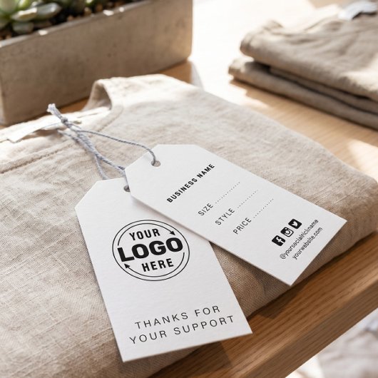 Eenvoudige bewerkbare zakelijke prijs hangtag cadeaulabel