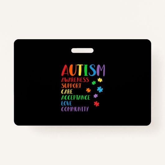 Eenvoudige bewustmaking van autisme bij de accepta badge (Voorkant)