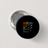 Eenvoudige bewustmaking van autisme bij de accepta ronde button 3,2 cm (Voorkant /achterkant)