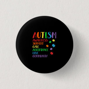 Eenvoudige bewustmaking van autisme bij de accepta ronde button 3,2 cm