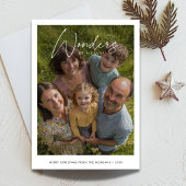 Eenvoudige Bijbelse Wonderen Kerst Religieuze Foto Feestdagenkaart