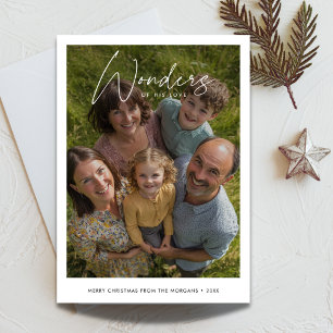 Eenvoudige Bijbelse Wonderen Kerst Religieuze Foto Feestdagenkaart