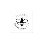 Eenvoudige bijen Logo. Ronde tekst elke dag op aar Rubberstempel (Afrduk)