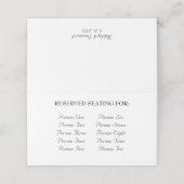 Eenvoudige bijgewerkte tabel van de lijst van deel plaatskaartje (Buitenkant ongevouwen)