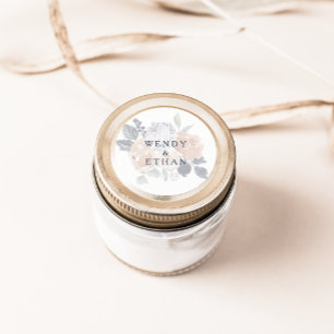 Eenvoudige bijtende bochten voor het huwelijk ronde sticker