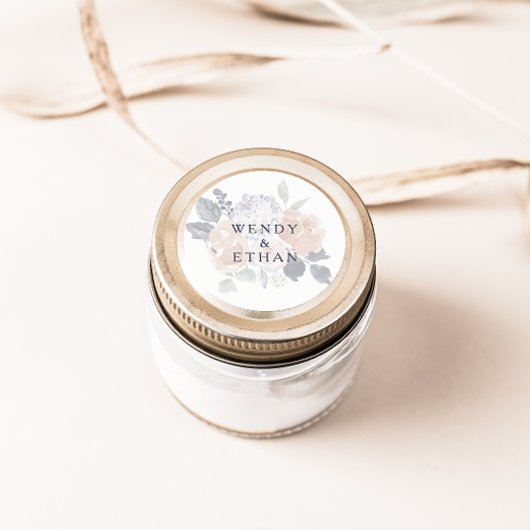 Eenvoudige bijtende bochten voor het huwelijk ronde sticker