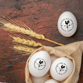 Eenvoudige bijtende |  Boerderij Eieren Rubberstempel