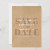 Eenvoudige bijtende save the date (Voorkant)