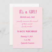 Eenvoudige BIRTH-AANMELDING Kaart (Voorkant / Achterkant)