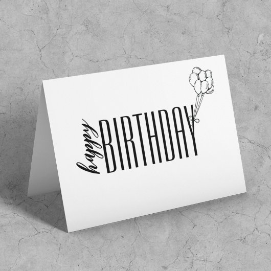 Eenvoudige Birthday Kaart-ballonnen Kaart