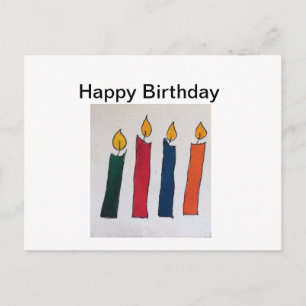Eenvoudige 'Birthday'-wenskaart Briefkaart