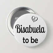 Eenvoudige Bisabuela om Baby shower Pin Button (Voorkant /achterkant)