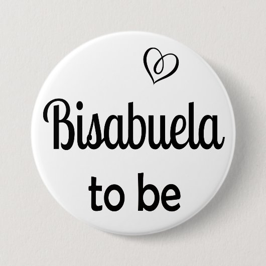 Eenvoudige Bisabuela om Baby shower Pin Button (Voorkant)