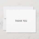Eenvoudige Black and White Business-bedankkaart Bedankkaart (Voorkant)