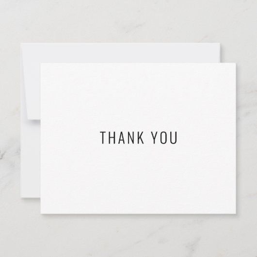 Eenvoudige Black and White Business-bedankkaart Bedankkaart (Voorkant)