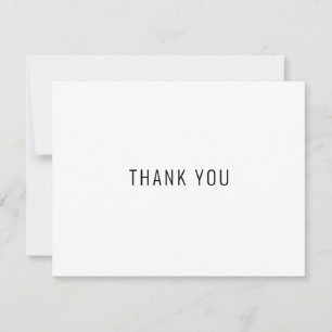 Eenvoudige Black and White Business-bedankkaart Bedankkaart