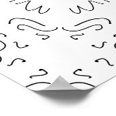 eenvoudige black and white pattern poster (Hoek)