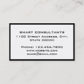 Eenvoudige Black and White Professional Visitekaartje (Achterkant)