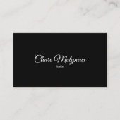 Eenvoudige Black and White Professional Visitekaartje (Voorkant)