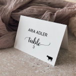 Eenvoudige Black Beef Meal Option Place Card Kaart<br><div class="desc">Deze simpele zwarte-rundvleesmoesskaarten zijn perfect voor een rustige of moderne themagetrouwerij. Het minimalistische ontwerp kenmerkt een elegant doopvont van het borstelmanuscript en een pictogram van de koe. Gebruik deze kaarten voor de maaltijdselectie als een gemakkelijke manier om ervoor te zorgen dat uw gasten de juiste maaltijd bij uw ontvangst ontvangen....</div>