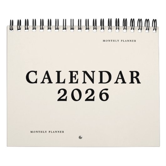Eenvoudige Black Beige USA America Weekly Planner  Kalender (Hoes)