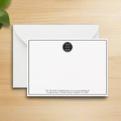 Eenvoudige Black Border Company Logo Branded Mail Notitiekaartje
