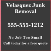 Eenvoudige Black Business Promotie Adverteren Sticker (Voorkant)