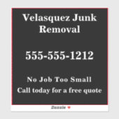 Eenvoudige Black Business Promotie Adverteren Sticker (Vel)