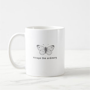 Eenvoudige Black Butterfly Pattern Coffee Cup Koffiemok