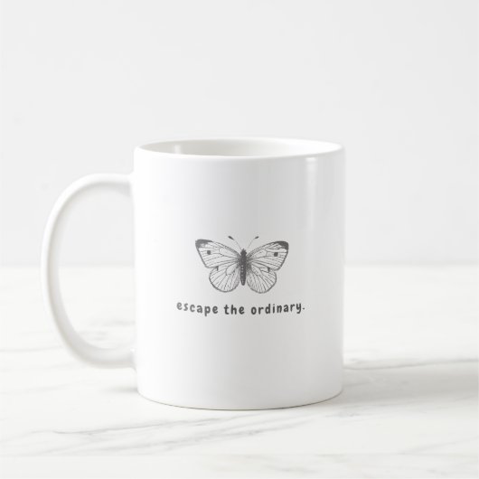 Eenvoudige Black Butterfly Pattern Coffee Cup Koffiemok (Links)