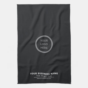 Eenvoudige Black Custom Company Logo Business Prom Theedoek