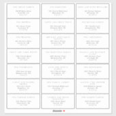 Eenvoudige Black & White Guest Adresetiketten Sticker (Vel)