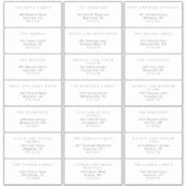 Eenvoudige Black & White Guest Adresetiketten Sticker (Voorkant)