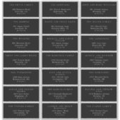 Eenvoudige Black & White Guest Adresetiketten Sticker (Voorkant)