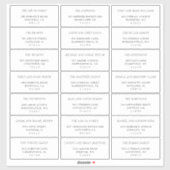 Eenvoudige Black & White Guest Adresetiketten Sticker (Vel)