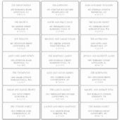 Eenvoudige Black & White Guest Adresetiketten Sticker (Voorkant)