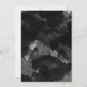 Eenvoudige Black White Wedding-uitnodigingen Kaart (Achterkant)