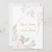 Eenvoudige Bladeren Bloemen Goud Islamitische Mosl Kaart (Achterkant)