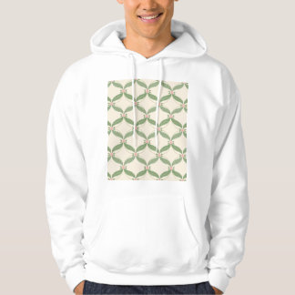 Eenvoudige bladeren bloemen raster patroon hoodie