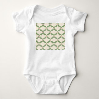 Eenvoudige bladeren bloemen raster patroon romper